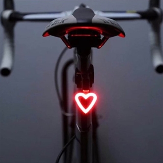 LED hjerteformet cykelbaglygte 